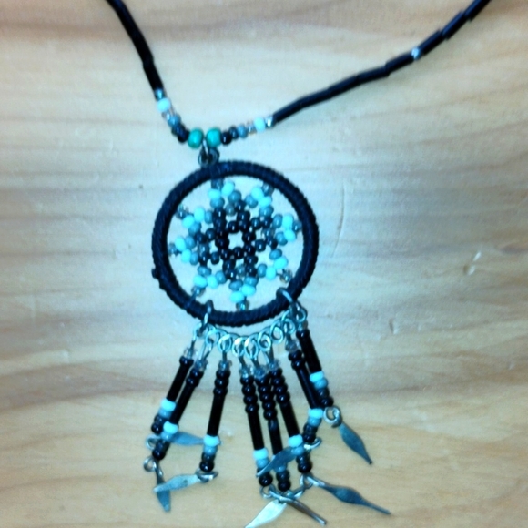🪶 Native American Dreamcatcher NECKLACE w/Spiritual Blessings - Picture 3 of 16